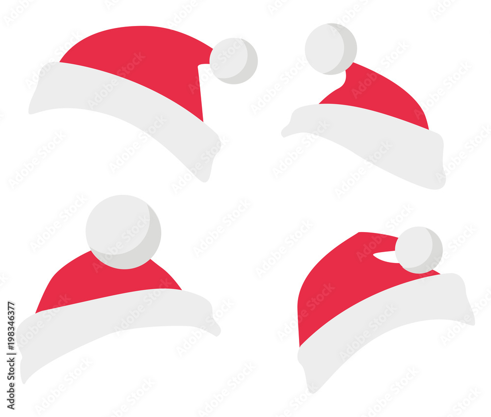 Collection of Winter Fur Woolen Santa Claus Hat. Collection of Winter Fur Woolen Santa Claus Hat.