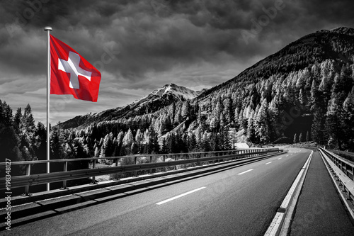 Straße in der Schweiz