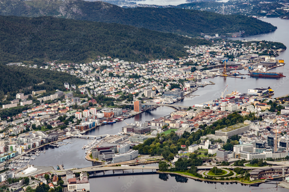 Fototapeta premium panoramic bergen norway 
