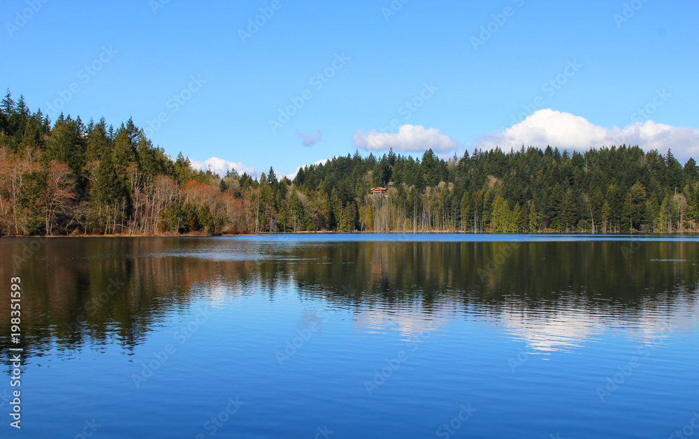 Calm and peaceful lake