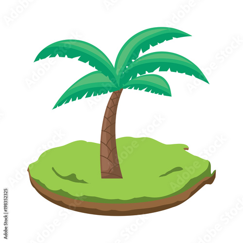 Tropical palm icon