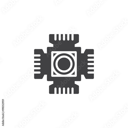 Digital camera cmos chip vector icon. filled flat sign for mobile concept and web design. CMOS ccd sensor simple solid icon. Symbol, logo illustration. Pixel perfect vector graphics