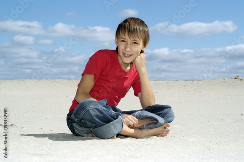 boy on the sand