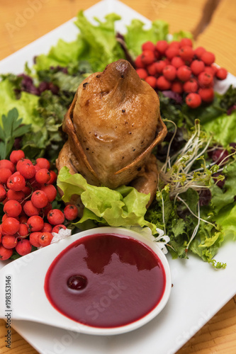 quail roasted with sweet an...