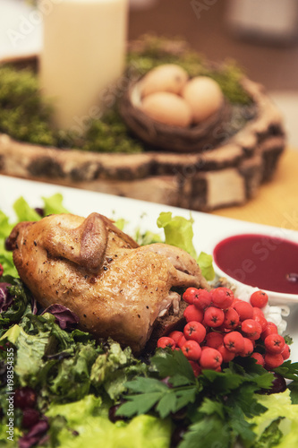 quail roasted with sweet an...