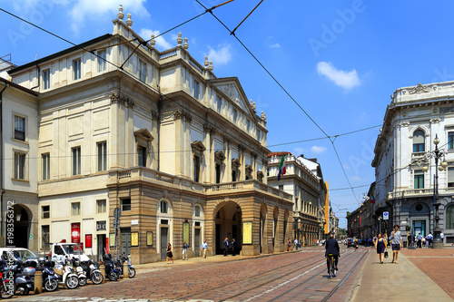 Italy, Milan historic quarter - Teatro alla Scala, Opera La Scala building at Piazza della Scala