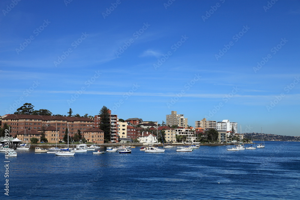 Yachts and coastline of Sydney, Australia