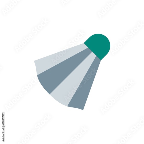 badminton ball flat vector icon. Modern simple isolated sign. Pixel perfect vector  illustration for logo, website, mobile app and other designs