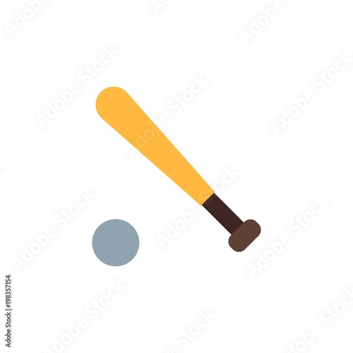  baseball flat vector icon. Modern simple isolated sign. Pixel perfect vector  illustration for logo, website, mobile app and other designs