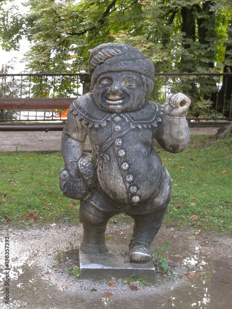   Parks in Salzburg adorn fairy gnomes.      