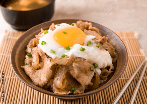 Japanese food gyudon