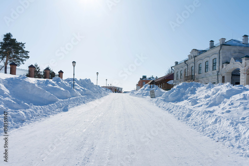 winter road in the russian village © KVN1777