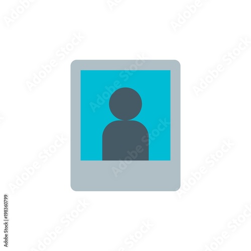 portrait photo, portrait shot flat vector icon. Modern simple isolated sign. Pixel perfect vector  illustration for logo, website, mobile app and other designs