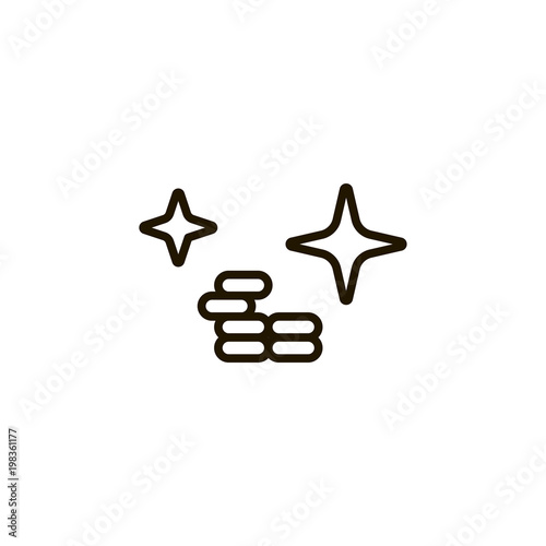 sparkling icon. sign design
