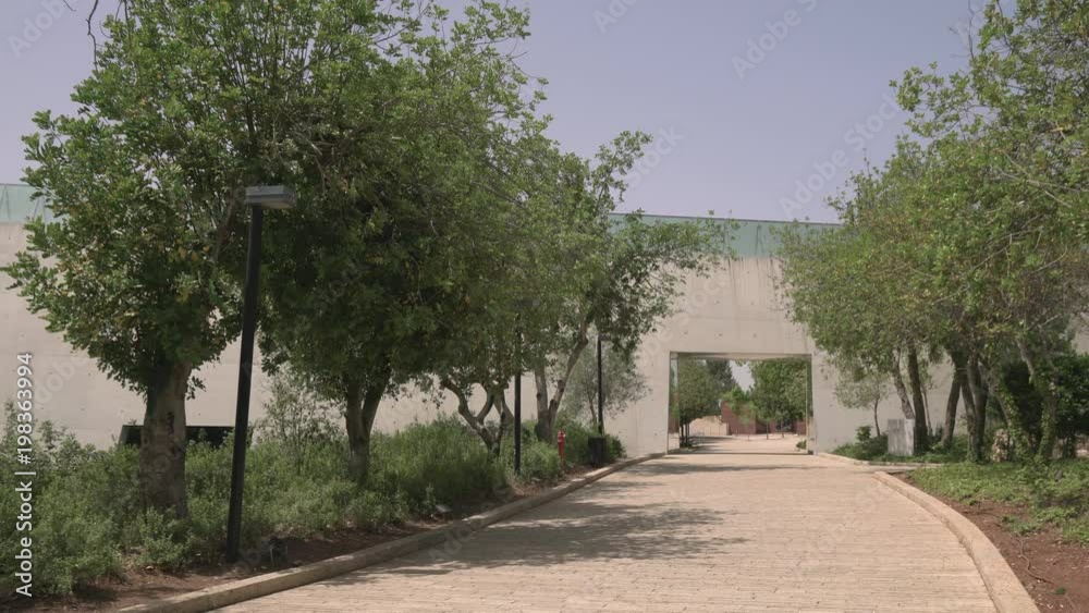 Alley and gate at Yad Vashem Alley and gate at Yad Vashem
