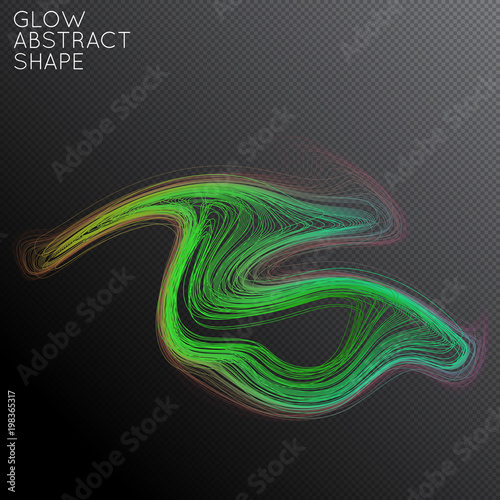 Abstract curved lines shape