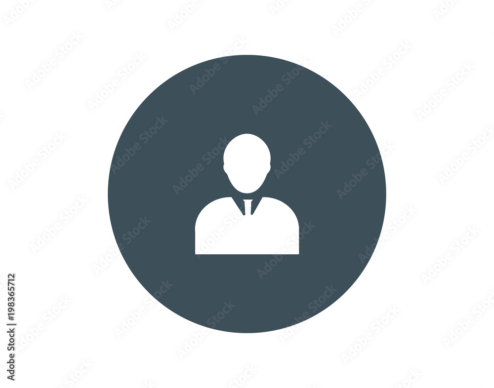 Single business man modern flat icon Single business man modern flat icon