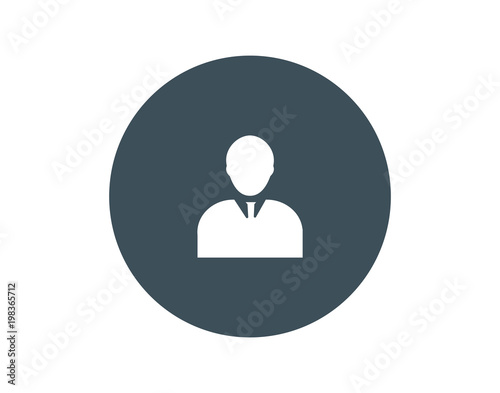 Single business man modern flat icon 