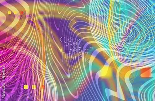 Abstract banner template with blurred curvy lines