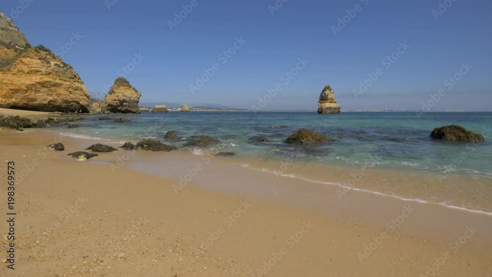 Waves reaching the beach