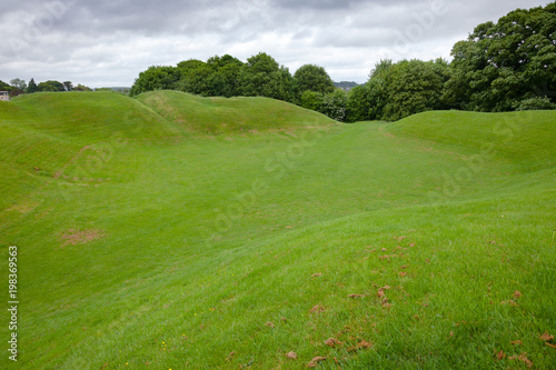 Fototapeta Roman amphitheatre remains Cirencester Gloucestershire South West England UK