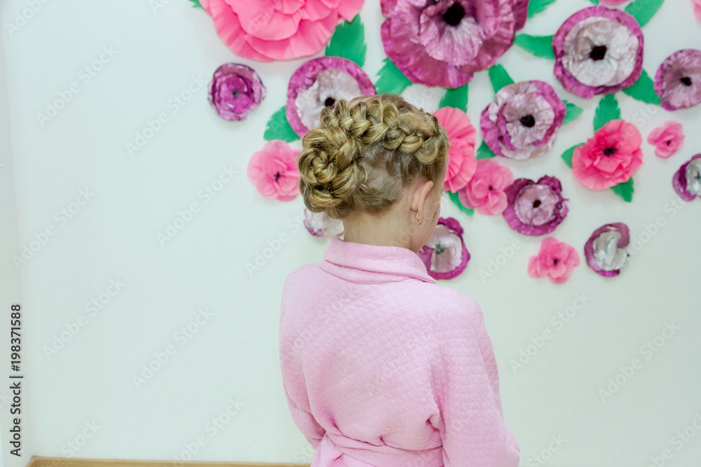 Fototapeta premium Braid Hairstyle,grey Brown long hair