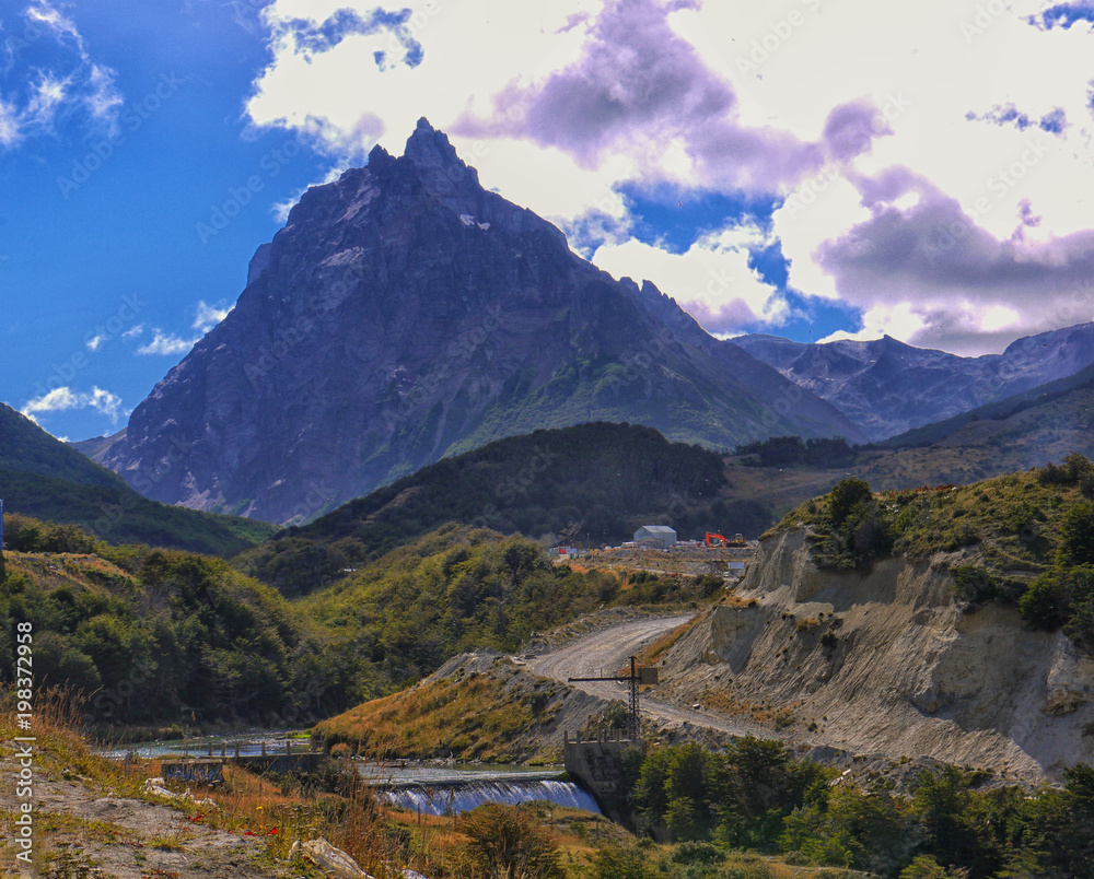 Cerro Cloche to the east of Ushuaia along the trail beside the Beagle Channel Patagonia Argentina Cerro Cloche to the east of Ushuaia along the trail beside the Beagle Channel Patagonia Argentina