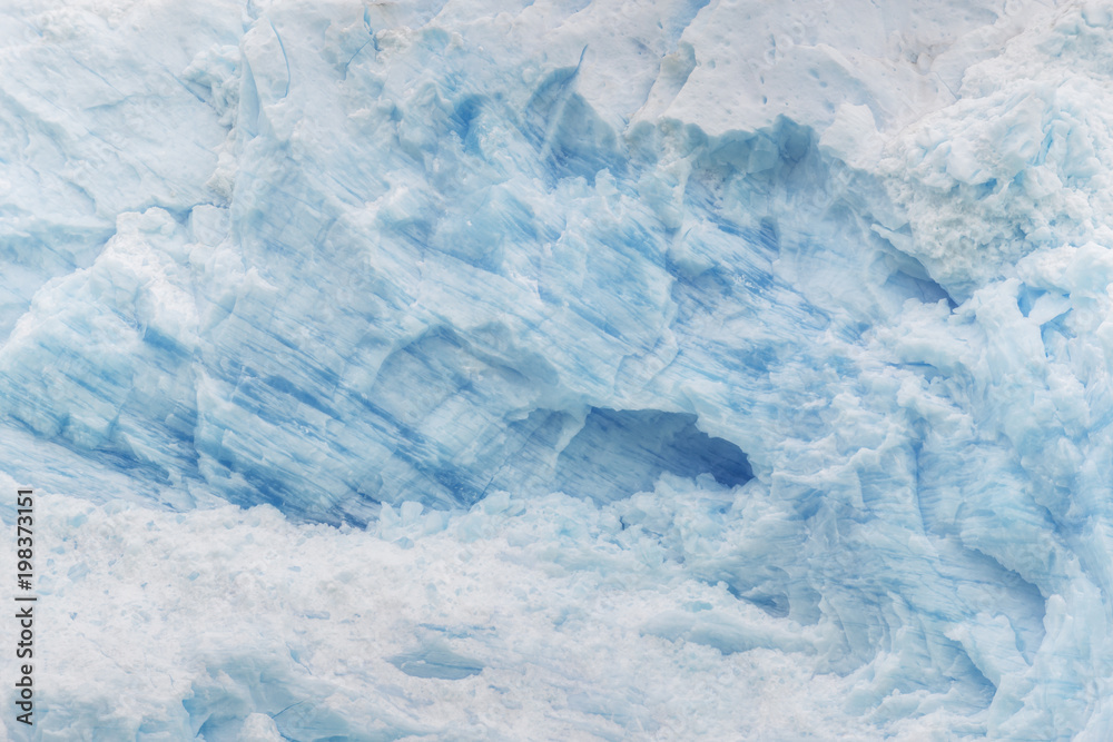 Texture of the blue ice. Perito Moreno Glacier, Patagonia, Argentina