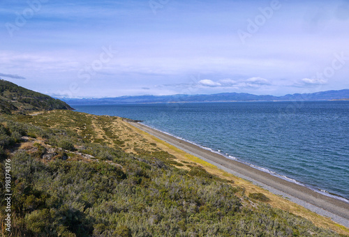 Wallpaper Mural The trail beside the Beagle Channel to the east of Ushuaia patagonia Argentina Torontodigital.ca