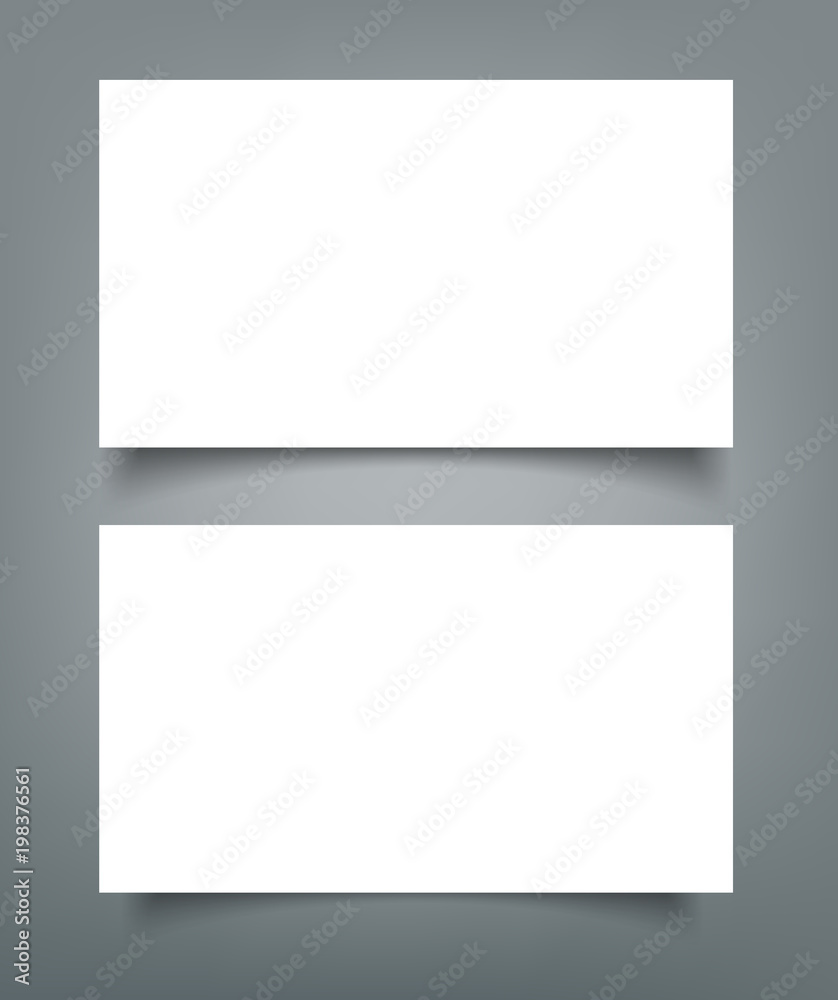 Business card blank with shadow mockup cover template Business card blank with shadow mockup cover template