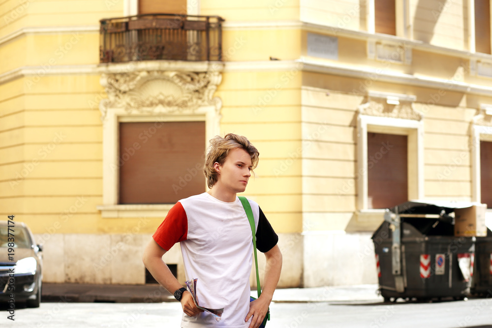 Tourist looking at map Tourist looking at map