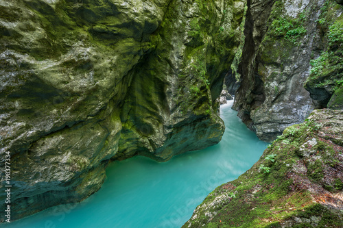 Tolmin gorge in Triglav National Park, Slovenia