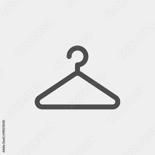 Hanger flat vector icon. Clothes rack flat vector icon