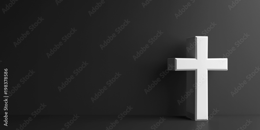 Obraz premium White cross sign