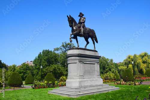 Boston Public Gardens George Washington Statue 