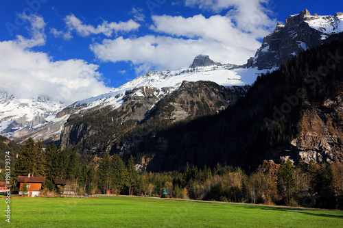 Kandersteg Resort landscape in Switzerland, Europe