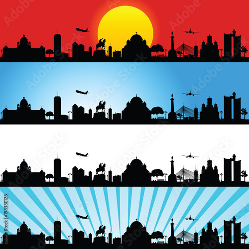belgrade panorama illustration