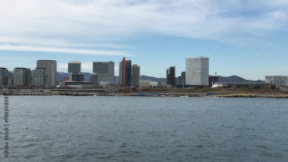 Sailing on yacht in Barcelona