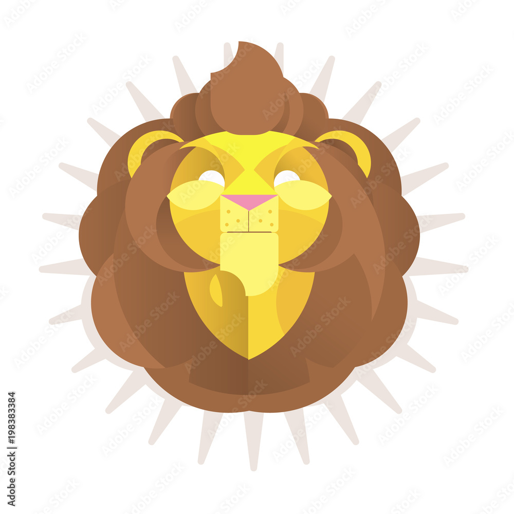 Fototapeta premium The King Lion head logo