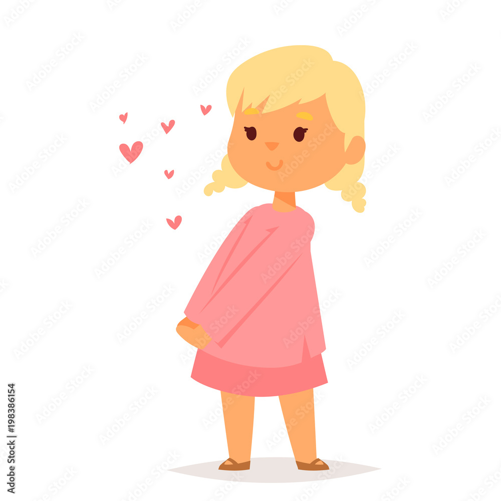 Girl in love vector character happy smiling kid romantic woman amorousness together adult relationship. Girl in love vector character happy smiling kid romantic woman amorousness together adult relationship.