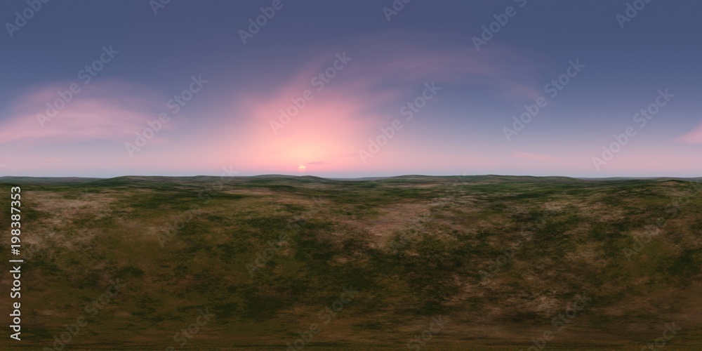 HDRI, environment map ,Round panorama, spherical panorama, equidistant projection, landscape