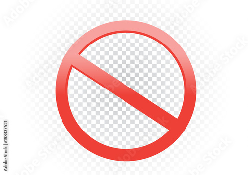 red forbid ban sign symbol transparent