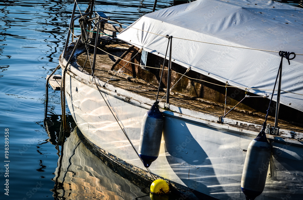 Naklejka premium fishing nets close up view
