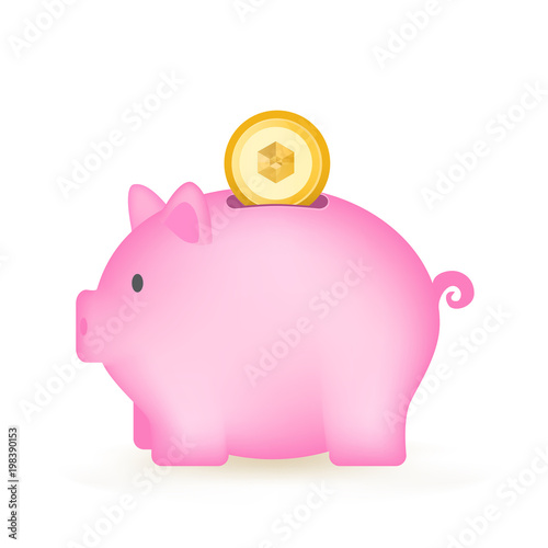 RaiBlocks Cryptocurrency Coin Piggy Bank Savings