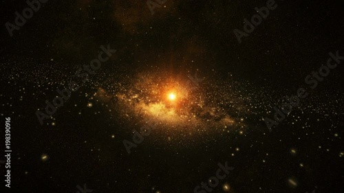 The birth of the solar system in space, a big bang photo
