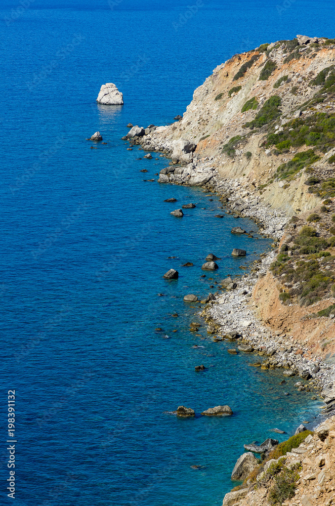 Küste von Kreta, wundervoll blaues Meer, Griechenland