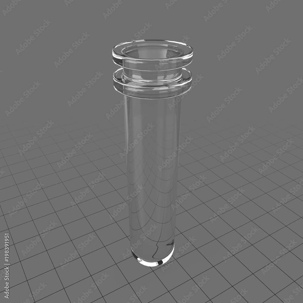Glass laboratory boiling tube Stock 3D asset Adobe Stock