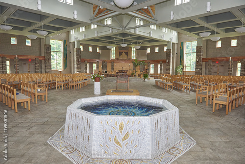 Fototapeta baptismal font
