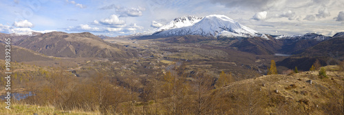 Mt. St. Helen's panoramic view with dramatic skies