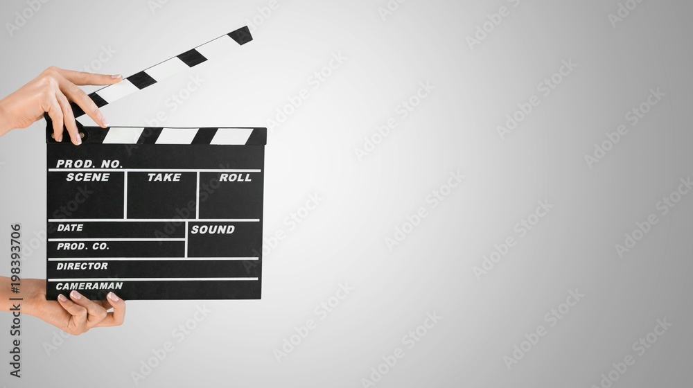 Clapperboard.